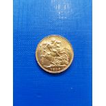 22 CARAT GOLD SOVEREIGN 1905