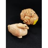 2 NETSUKE FIGURES