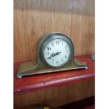 EDWARDIAN SILVER PLATED MANTLE CLOCK