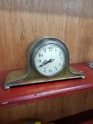 EDWARDIAN SILVER PLATED MANTLE CLOCK