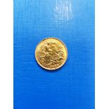 22 CARAT GOLD HALF SOVEREIGN 1925