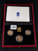 1998 UK GOLD PROOF COIN SET (3 COINS)