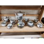 ORIENTAL TEA SET INCLUDING POT