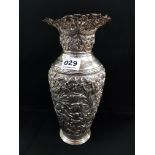 VERY ORNATE SILVER VASE