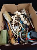 LARGE BOX OF ASSORTED COSTUME JEWELLERY