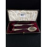 ANTIQUE SILVER FRUIT KNIFE AND SPOON SET