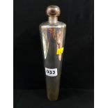 LARGE GRADUATED SILVER FLASK 25 CMS 263 GRAMS