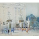 WATERCOLOUR 'BUCKINGHAM PALACE' J MACDONALD