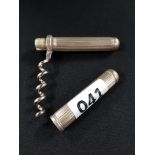 ANTIQUE SILVER CASED CORK SCREW