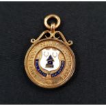 9 CARAT GOLD FOOTBALL MEDAL - F.BLUNDELL - EVERTON 'A' 1937-38