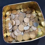 TIN OF OLD COINS