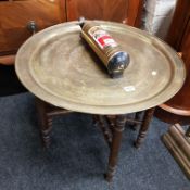 BRASSED TOPPED TABLE