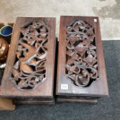 2 CARVED BOXES