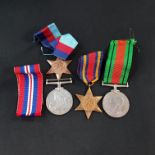 2 WORLD WAR MEDALS AND PAPERWORK