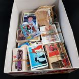BOX LOT OF COLLECTORS CARDS TO INCLUDE RAILWAY AND FOOTBALL
