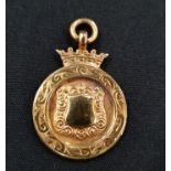 9 CARAT GOLD FOOTBALL MEDAL - LIVERPOOL COMBINATION CHAMPIONS 1935-36