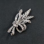 SILVER AND MARASITE BROOCH