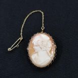 9 CARAT GOLD CAMEO