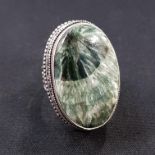 SILVER SERAPHINITE RING