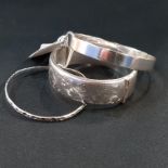 3 SILVER BANGLES