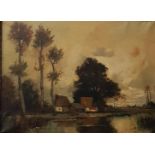 OIL ON CANVAS - LANDSCAPE - J,HERBEY 1939