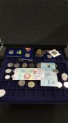 CASE OF COINS AND NOTES
