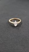 18K MARQUIS DIAMOND SOLITAIRE RING APPROX 1 CARAT AND 3G