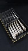 6 SILVER HANDLED KNIVES