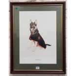 STEPHEN FRANCIS - SIGNED LTD EDITION PRINT OF A ROYAL ULSTER CONSTABULARY POLICE DOG