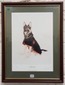 STEPHEN FRANCIS - SIGNED LTD EDITION PRINT OF A ROYAL ULSTER CONSTABULARY POLICE DOG