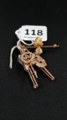 4 9 CARAT GOLD MILITARY SWEETHEART BROOCHES 15 GMS