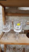 8 CRYSTAL GLASSES