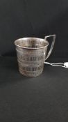 ANTIQUE SILVER GLASS TEA CUP HOLDER