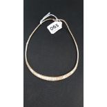 9 CARAT GOLD 3 COLOURED NECKLACE 20G