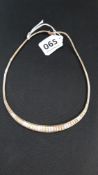 9 CARAT GOLD 3 COLOURED NECKLACE 20G