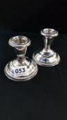 PAIR OF SILVER CANDLESTICKS