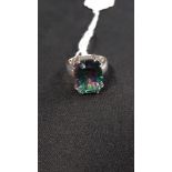 SILVER MYSTIC TOPAZ RING