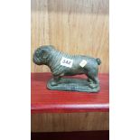 BRONZE BRITISH BULLDOG FIGURE SIGNED