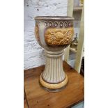 LARGE VINTAGE GERMAN PEDESTAL PLANTER