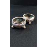 PAIR OF SILVER SALTS