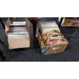 2 BOX LOTS OF LP'S AND SINGLES