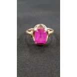 9 CARAT RUBY RING