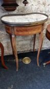 SMALL FRENCH KIDNEY SHAPED TABLE