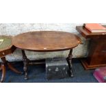 VICTORIAN BARE WALNUT OCCASIONAL TABLE