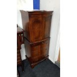 SMALL MAHOGANY LINEN CABINET