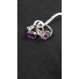 2 SILVER & AMETHYST RINGS