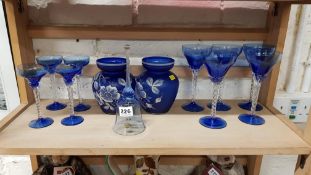 QUANTITY OF BLUE GLASS