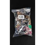 BAG OF COSTUME JEWELLERY