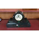 VICTORIAN SLATE MANTLE CLOCK