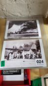 16 PHOTOS , COPIES OF BOMBING PEARL HARBOUR
